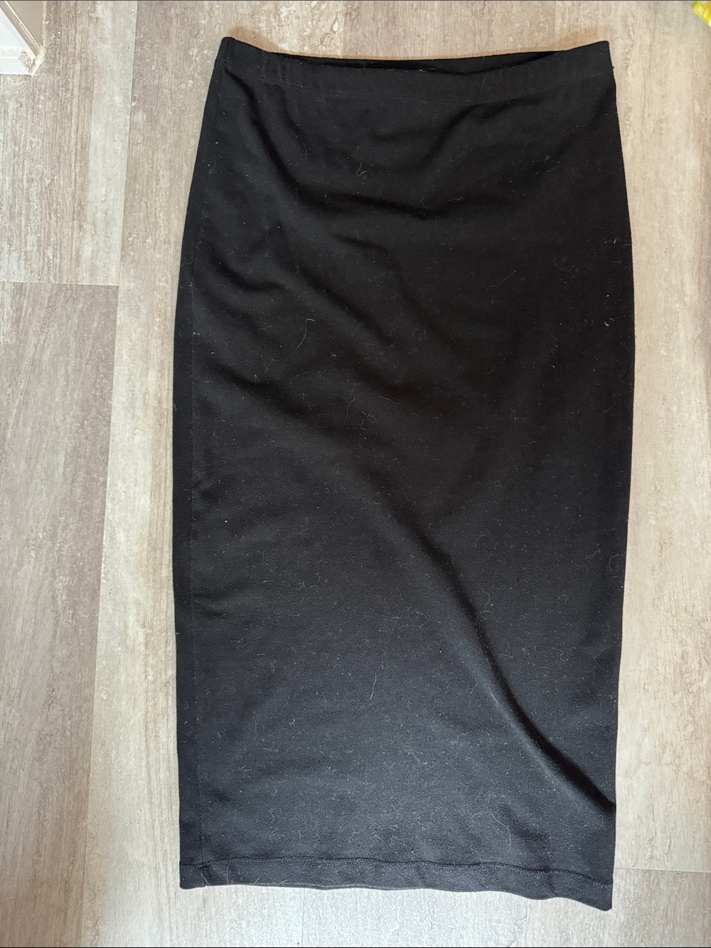 Black High Waist Pencil Skirt